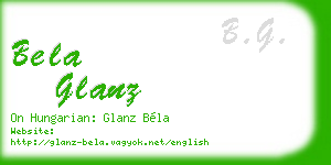 bela glanz business card